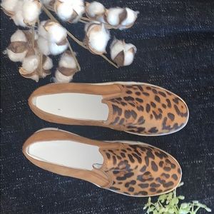 Cheetah slip on shoes
